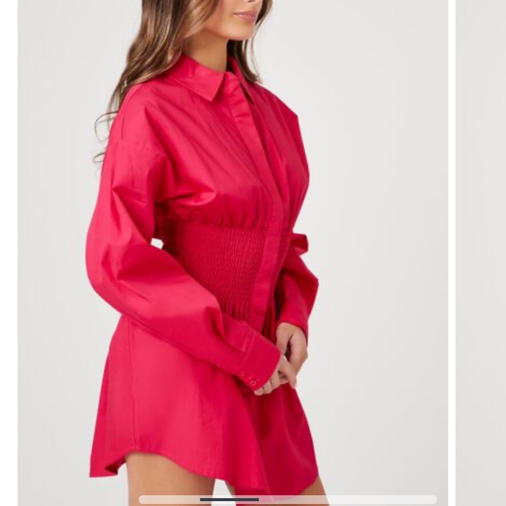 Poplin Mini Shirt Dress